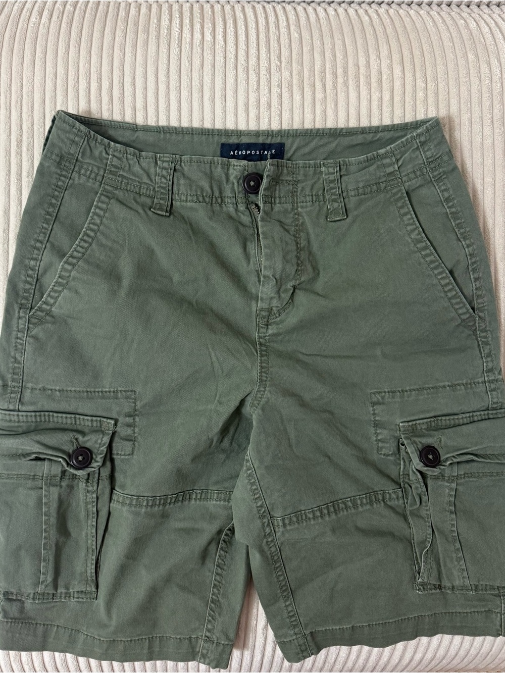 Aeropostale Olive Cargo Shorts with Utility Pockets
